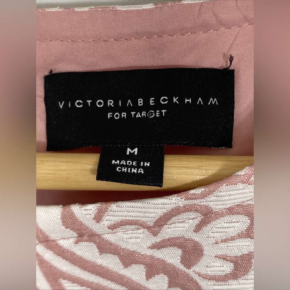 Victoria Beckham for Target LADIES’ BLUSH JACQUARD PAISLEY DRESS Size Medium NEW - Picture 2 of 11